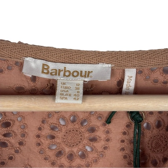 BARBOUR CHERBURY MAPLE EYELET LACE 100% COTTON BLOUSE TOP - Picture 12 of 16